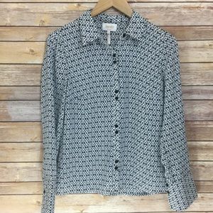Laundry By Shelli Segal Button Down Blouse 6